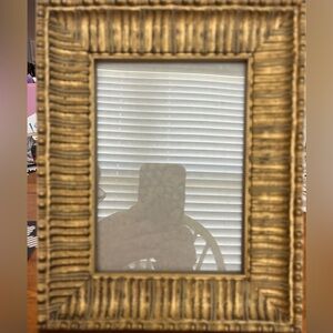 Textured Decorative Antique Gold Picture Frame - Like New 5x7